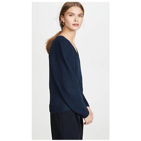 BROCHU WALKER Kara Vee Sweater in Navy - Picture 8 of 15